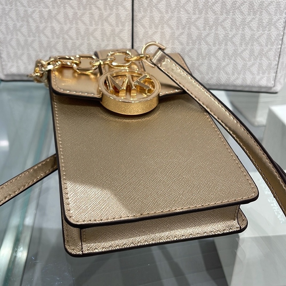 MICHAEL KORS WOMENS FASHION IPHONE SAMSUNG CASE PHONE HOLDER CROSSBODY BAG PURSE - Picture 16 of 16